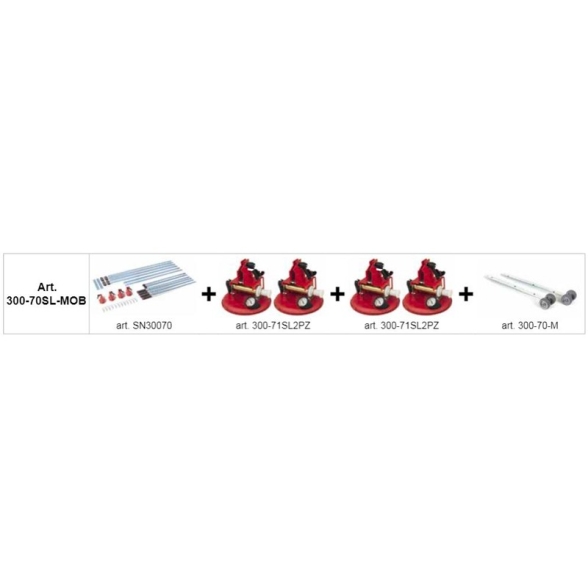 Kit movimentazione grandi formati con ruote Montolit Superlift 300-70SL-MOB