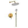 Set Doccia 3 Pezzi Ad Incasso Oro Spazzolato Smooth Rubicer
