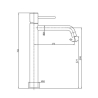 Miscelatore Lavabo Alto In Ottone Grigio Spazzolato Smooth Rubicer