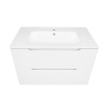 Mobile Bagno Cannettato 100 Cm 2 Cassetti LINE - Bianco Lucido