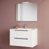 Mobile Bagno Cannettato 100 Cm 2 Cassetti LINE - Bianco Lucido