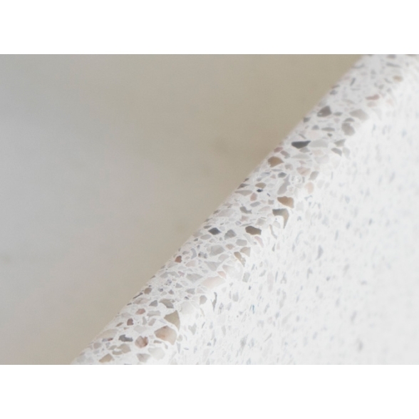 Lavello Da Esterno In Cemento 45x30x20 Rodi Bianco Terrazzo Kam