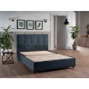 Letto Piazza E Mezzo Con Vano Contenitore Tessuto Grigio Scuro