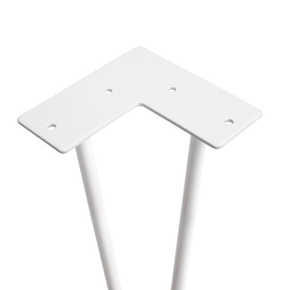 Gambe da tavolo 40 cm Hairpin a 2 aste  in acciaio verniciato bianco