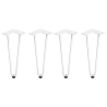 Gambe da tavolo 40 cm Hairpin a 2 aste  in acciaio verniciato bianco