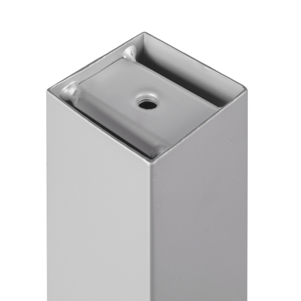 Gambe quadrate da tavolo 50x50 mm in acciaio verniciato alluminio