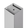 Gambe quadrate da tavolo 50x50 mm in acciaio verniciato alluminio