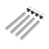 Gambe quadrate da tavolo 50x50 mm in acciaio verniciato alluminio
