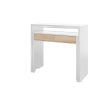 Scrivania Consolle Estraibile 98x36x87 Cm Bianco E Rovere