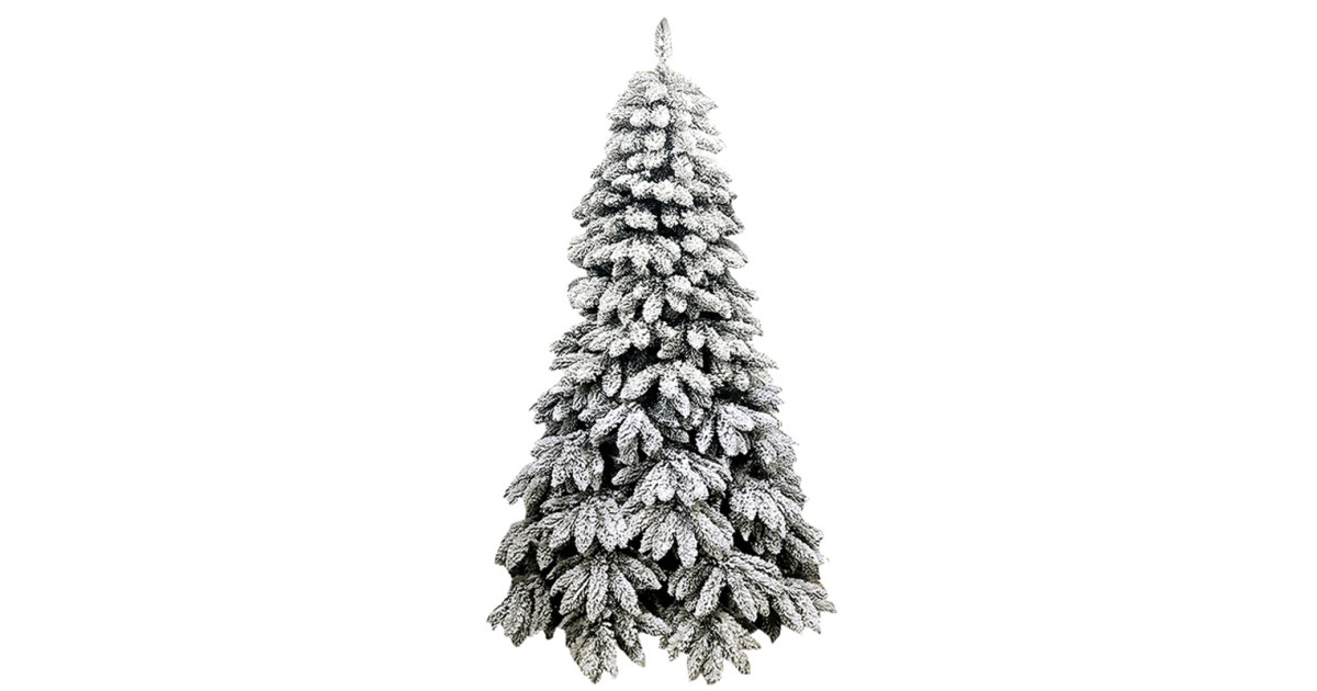Albero Di Natale Innevato Realistico Albero di Natale abete artificiale bianco innevato 270 cm Rudolph 2049 rami