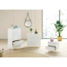 Cassettiera 5 Cassetti Con Piedini 61x40x117 Bianco Lucido Loft