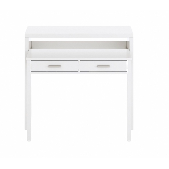 Scrivania Consolle Estraibile 98x36x87 Cm Bianco Opaco