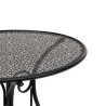 Set Da Giardino Tavolo 60 Cm Sedie Pieghevoli In Ferro Sanremo Nero