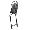 Set Da Giardino Tavolo 60 Cm Sedie Pieghevoli In Ferro Sanremo Nero