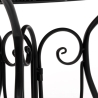 Set Da Giardino Tavolo 60 Cm Sedie Pieghevoli In Ferro Sanremo Nero