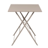 Set Bistrot Pieghevole In Acciaio Tavolo 60x60 2 Sedie Donald Tortora