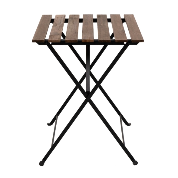 Set Bistrot Pieghevole In Legno Tavolo 54x55 Con 2 Sedie Donald Acacia