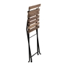 Set Bistrot Pieghevole In Legno Tavolo 54x55 Con 2 Sedie Donald Acacia