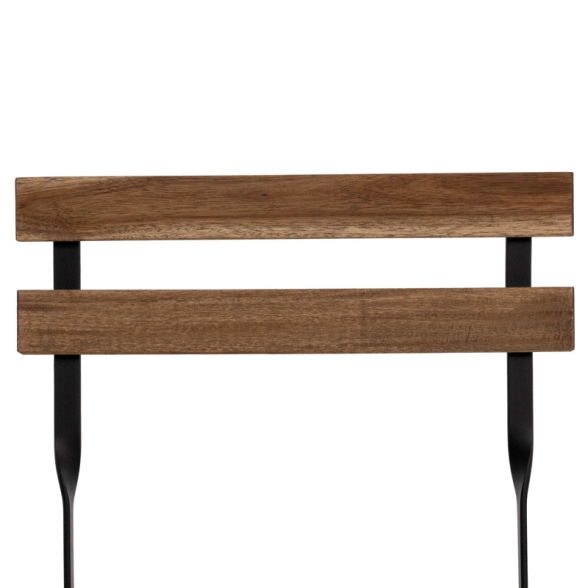 Set Bistrot Pieghevole In Legno Tavolo 54x55 Con 2 Sedie Donald Acacia