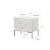 Comodino Cannettato 46 Cm 1 Anta Tortora Piedini Oro Zenith