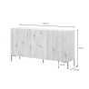 Madia Cannettata 140 Cm 3 Ante Tortora Piedini Oro Zenith