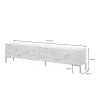 Mobile TV 175 Cm Listellato 2 Ante Rovere Piedini Neri Zenith