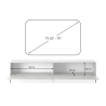 Mobile TV 175 Cm Listellato 2 Ante Rovere Piedini Neri Zenith