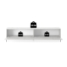 Mobile TV 175 Cm Listellato 2 Ante Rovere Piedini Neri Zenith