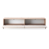 Mobile TV 175 Cm Listellato 2 Ante Rovere Piedini Neri Zenith