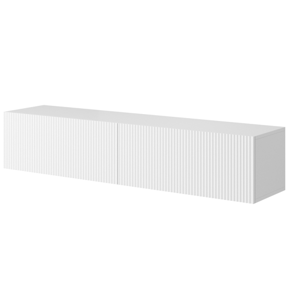 Mobile TV Sospeso 140 Cm Cannettato 2 Ante Bianco Opaco Bali