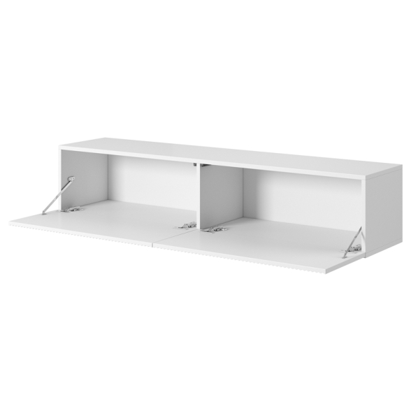 Mobile TV Sospeso 140 Cm Cannettato 2 Ante Bianco Opaco Bali