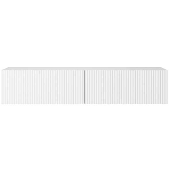 Mobile TV Sospeso 140 Cm Cannettato 2 Ante Bianco Opaco Bali
