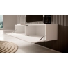 Mobile TV Sospeso 140 Cm Cannettato 2 Ante Bianco Opaco Bali