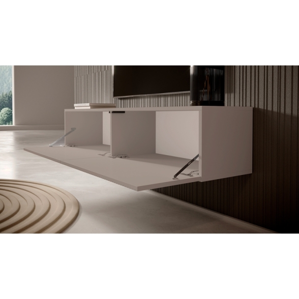 Mobile TV Sospeso 140 Cm Cannettato 2 Ante Tortora Bali