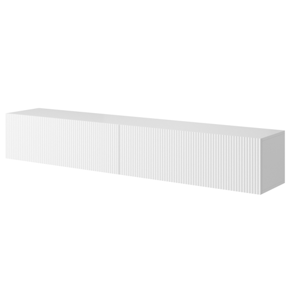 Mobile TV Sospeso 175 Cm Cannettato 2 Ante Bianco Opaco Bali