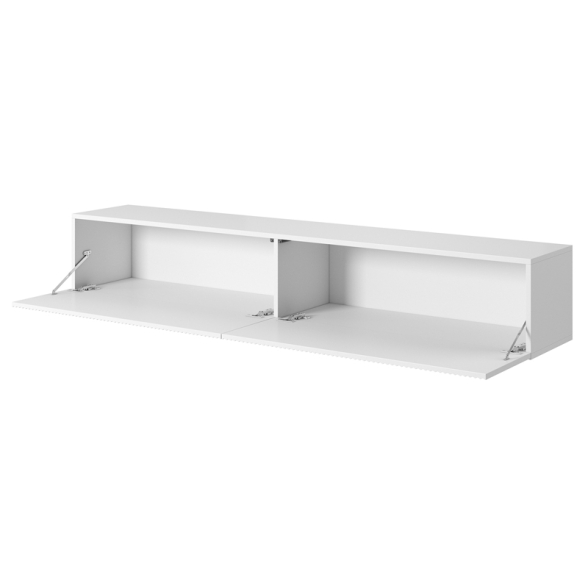 Mobile TV Sospeso 175 Cm Cannettato 2 Ante Bianco Opaco Bali