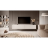 Mobile TV Sospeso 175 Cm Cannettato 2 Ante Bianco Opaco Bali