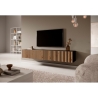 Mobile TV Sospeso Listellato 175 Cm Nero E Rovere Astra
