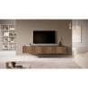 Mobile TV Sospeso Listellato 175 Cm Nero E Rovere Astra