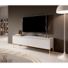 Mobile TV Da Terra 150 Cm 2 Ante Bianco Piedini Oro Lume