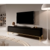 Mobile TV Da Terra 175 Cm 2 Ante Nero Piedini Oro Lume