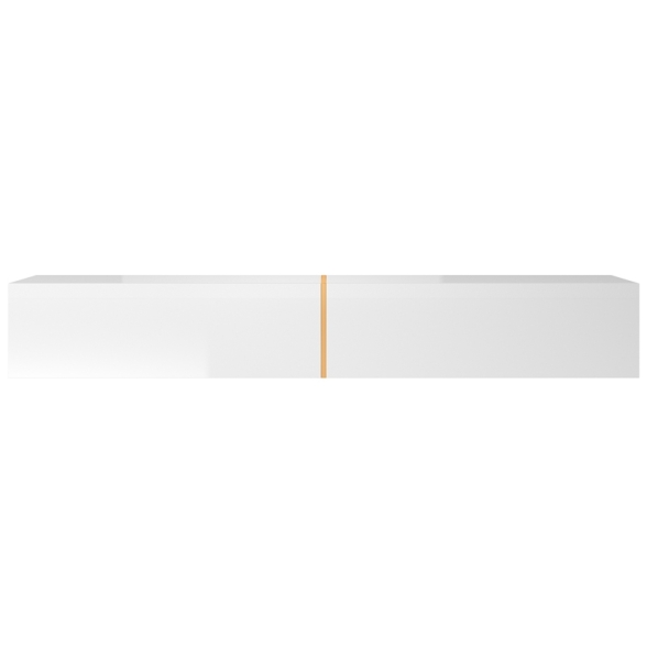 Mobile TV Sospeso 200 Cm 2 Ante Bianco Lucido E Oro Echo