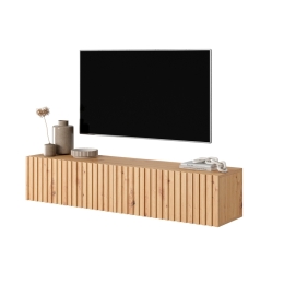 Mobile TV Sospeso Listellato 140 Cm 2 Ante Rovere Astra