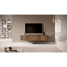Mobile TV Sospeso Listellato 140 Cm Nero E Rovere Astra
