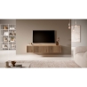 Mobile TV Sospeso Listellato 140 Cm Rovere E Nero Astra
