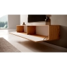 Mobile TV Sospeso Listellato 175 Cm 2 Ante Rovere Astra