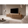 Mobile TV Sospeso Listellato 175 Cm Rovere E Nero Astra