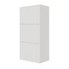 Scarpiera Sospesa Cannettata 3 Ante 50x30x103 Bianco Bali