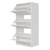 Scarpiera Sospesa Cannettata 3 Ante 50x30x103 Bianco Bali