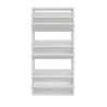 Scarpiera Sospesa Cannettata 3 Ante 50x30x103 Bianco Bali